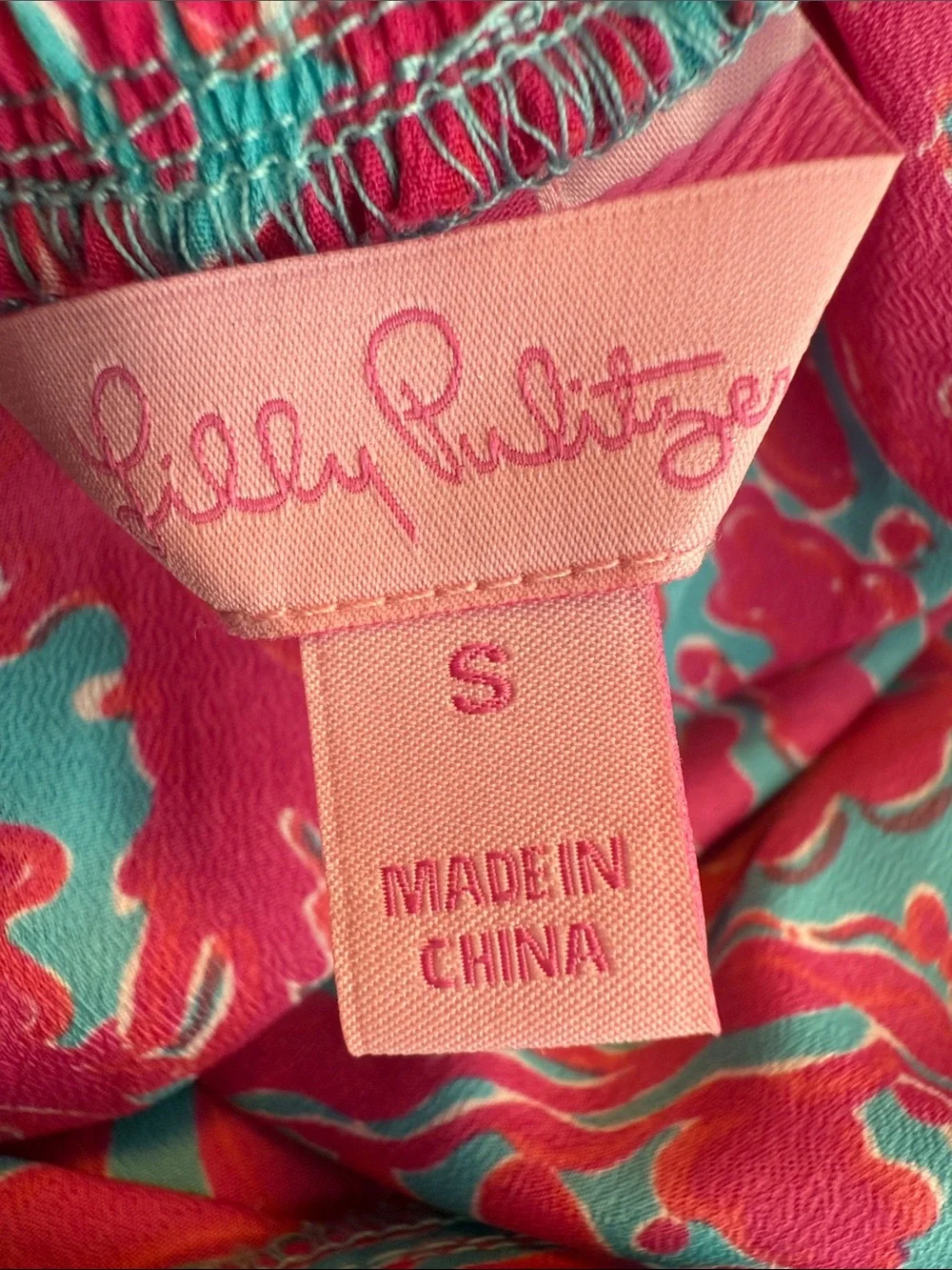 Lilly Pulitzer -Pink & Blue Underwater Coral Print Strapless Jumpsuit Sz S NWOT - Picture 7 of 8